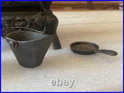 Antique Original Crescent Miniature Cast Iron Toy Wood Stove Made In USA