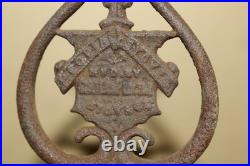 Antique Ornate 1800's Peoria ILL. Parlor Stove Cast Iron Top Cover Finial Topper