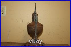 Antique Ornate 1800's Peoria ILL. Parlor Stove Cast Iron Top Cover Finial Topper