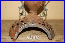 Antique Ornate 1800's Peoria ILL. Parlor Stove Cast Iron Top Cover Finial Topper