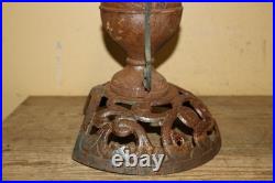 Antique Ornate 1800's Peoria ILL. Parlor Stove Cast Iron Top Cover Finial Topper