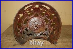 Antique Ornate 1800's Peoria ILL. Parlor Stove Cast Iron Top Cover Finial Topper