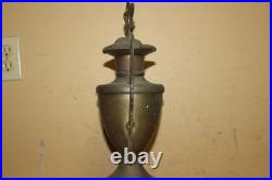 Antique Ornate 1800's Round Oak Parlor Stove Cast Iron Top Cover Finial Topper