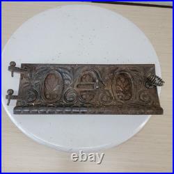 Antique Ornate Cast Iron Stove Vent Door Damper Architectural Salvage