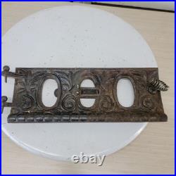 Antique Ornate Cast Iron Stove Vent Door Damper Architectural Salvage