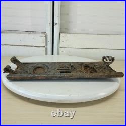 Antique Ornate Cast Iron Stove Vent Door Damper Architectural Salvage