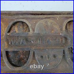 Antique Ornate Cast Iron Stove Vent Door Damper Architectural Salvage