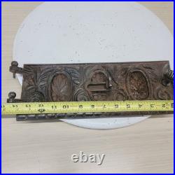 Antique Ornate Cast Iron Stove Vent Door Damper Architectural Salvage