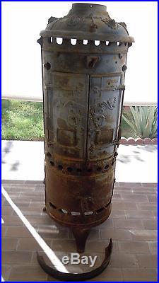 Antique PITTSBURG RARE Cast Iron Water heater shell, Stove, LION-HEADS 4 DOOR, #s