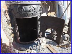 Antique Parlor wood stove Reliable OAK #17 needs repair pot belly cast iron