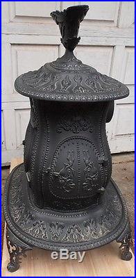 Antique Petite Victorian Cast Iron Parlor Stove De Soto Parlor No. 1