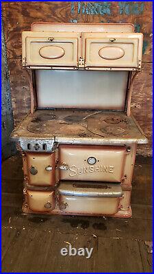 Antique Pinkus & Sons Sunshine Cast Iron Coal Stove, Oven, Griddle