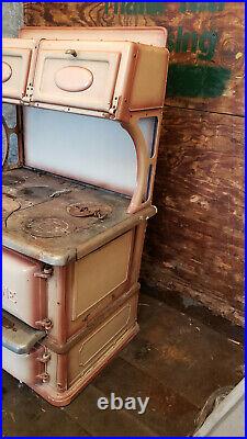 Antique Pinkus & Sons Sunshine Cast Iron Coal Stove, Oven, Griddle