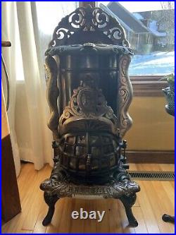 Antique Pot Belly Stove Heater, Republic Stove, Working 38 X 17.5 Wide, Rare