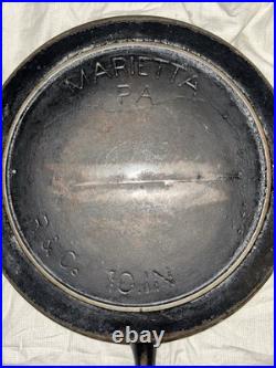 Antique R&Co. Marietta PA 10in Cast Iron Pan Skillet 1870s-1880s RARE