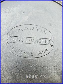 Antique Rare Martin's Stove & Range Co #10 Cast Iron Skillet withHeat Ring