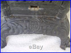Antique Rare VULCAN W. M. Crane Co. NY. Large Black Cast Iron Claw Foot Heater