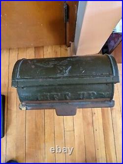 Antique Reading Stove Works PA Cast Iron US Postal Mailbox Post Office Letters