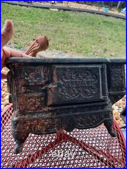 Antique Rival Salesman Sample Cast Iron Stove Patented July 30, 1895 As Found