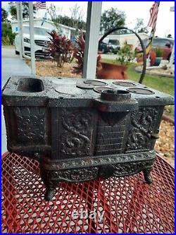 Antique Rival Salesman Sample Cast Iron Stove Patented July 30, 1895 As Found