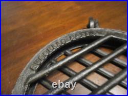Antique Russells Patent April 9, 1867 Cast Iron Hinged steak grill broiler RARE