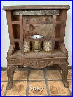 Antique Rustic Primitive Heater Fireplace Insert, Farmhouse Patina Rusty Chippy