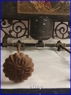 Antique SCHNEIDER TRENKAMP Co. Parlor Stove Heater Oil Resiour And Dispenser