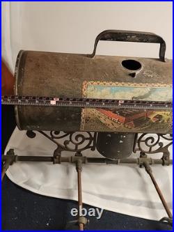 Antique SCHNEIDER TRENKAMP Co. Parlor Stove Heater Oil Resiour And Dispenser