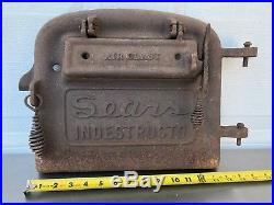Antique SEARS INDESTRUCTO Stove Door Panel Cast Iron Parlor Pot Belly