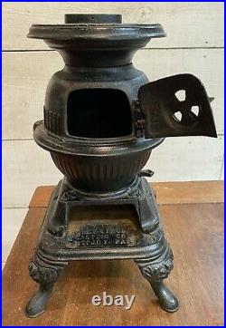 Antique SPARK Salesman's Sample Pot Belly Stove Grey Iron Casting Co-Mt Joy PA