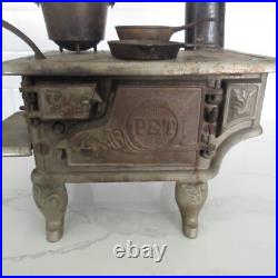 Antique Salesman's Sample Cast Iron Pet Miniature Stove withAccessories Antique Salesman's Sample Cast Iron Pet Miniature Stove withAccessories