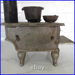 Antique Salesman's Sample Cast Iron Pet Miniature Stove withAccessories Antique Salesman's Sample Cast Iron Pet Miniature Stove withAccessories