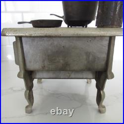 Antique Salesman's Sample Cast Iron Pet Miniature Stove withAccessories Antique Salesman's Sample Cast Iron Pet Miniature Stove withAccessories