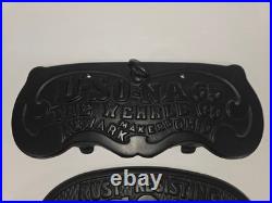 Antique Scarce U-S-O-N-A Cast Iron Stove Model 65 No 16 18-20 Clean Out Panels