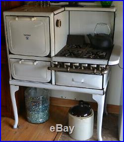Antique Tappan, white, Porcelain Enamel Cast Iron Gas Stove/Oven
