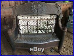 Antique The Humphrey Radiantfire Gas Fireplace Heater Porcelain Cast Iron Insert