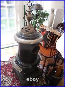 Antique The White Warner Co. #120 Cast Iron Parlor Stove