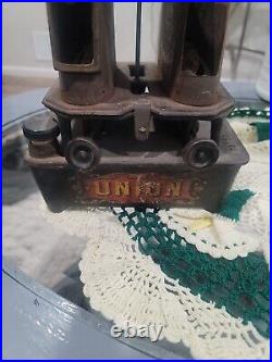 Antique UNION Cast Iron Double Burner Kerosene Sad Iron Heater