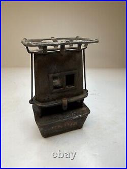 Antique UNION Cast Iron Kerosene Sad Iron Heater Camp Stove + Mica Window