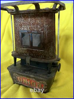 Antique Union Cast Iron Sad Iron Heater Stove Double Mica Windows