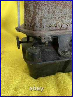 Antique Union Cast Iron Sad Iron Heater Stove Double Mica Windows