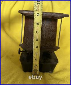 Antique Union Cast Iron Sad Iron Heater Stove Double Mica Windows