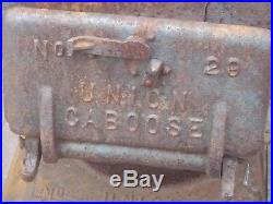Antique Union Stove Works No. 29 Union Caboose CAST IRON PotBelly Stove