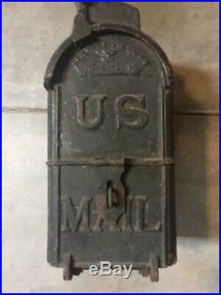 Antique Us Post Office Cast Iron Mailbox Reading, Pa-reading Stove Work-pre-owned