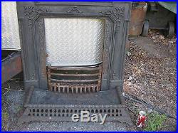 Antique Victorian Cast Iron Fireplace Surround Home Hearth Stove Art Fire Panel