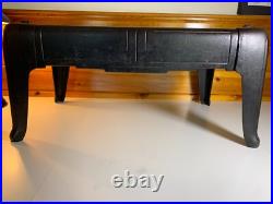 Antique Victorian Cast Iron Steel Table Cabinet Chest Legs Wood Stove Base