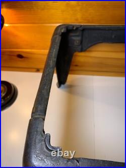 Antique Victorian Cast Iron Steel Table Cabinet Chest Legs Wood Stove Base
