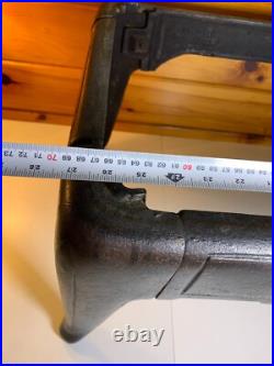 Antique Victorian Cast Iron Steel Table Cabinet Chest Legs Wood Stove Base