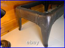Antique Victorian Cast Iron Steel Table Cabinet Chest Legs Wood Stove Base