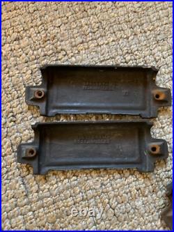 Antique Victorian Cast Iron Steel Table Cabinet Chest Legs Wood Stove Base